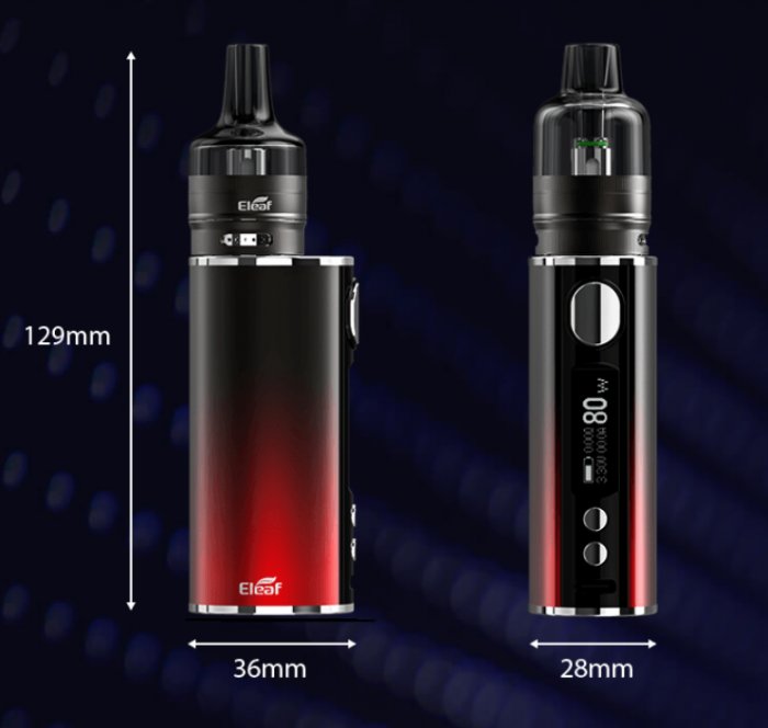 iSmoka-Eleaf iStick T80 GTL Pod Tank Grip Full Kit 3000mAh Gradient Aqua 1 ks