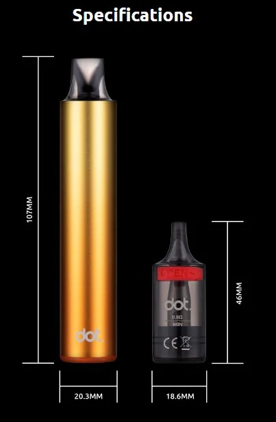 DotMod Switch R Pod elektronická cigareta 1000mAh Silver Obsidian  1 ks