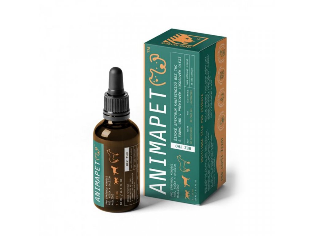CBD Animapet lososový olej 5% pro psy, 10 ml