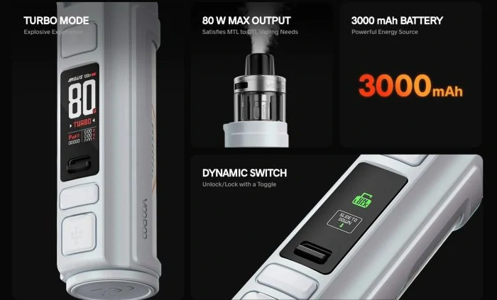 VOOPOO Argus Pro 2 80W grip 3000mAh Full Kit Pearl White
