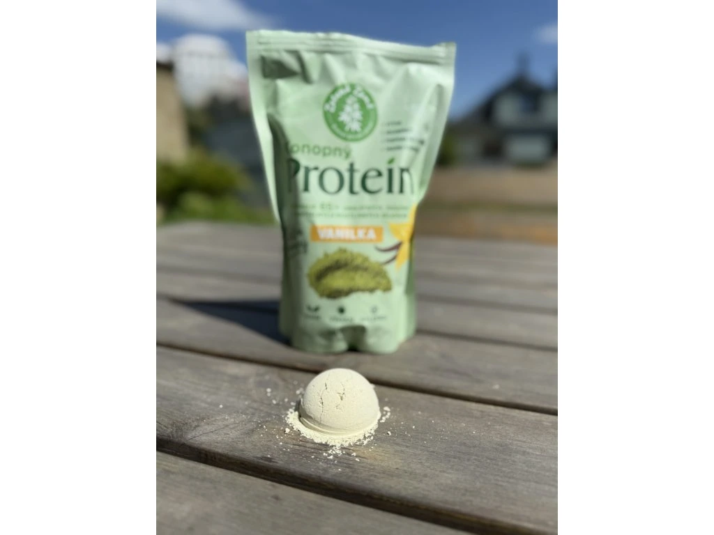 Konopný protein EXTRA jemný (65% bílkovin) s vanilkou, 500g