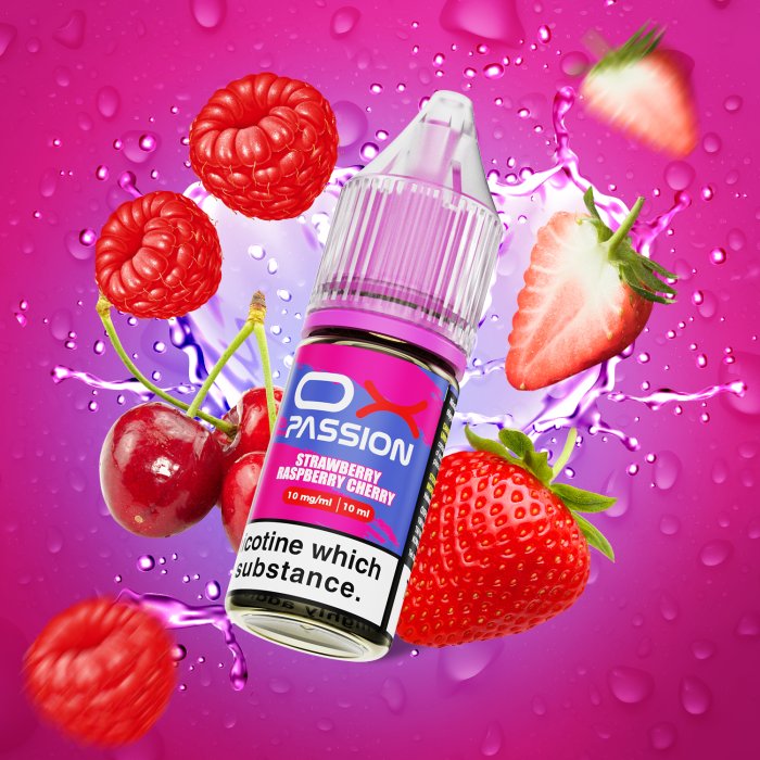 Liquid OXVA OX PASSION Salts Strawberry Raspberry Cherry 10ml - 10mg