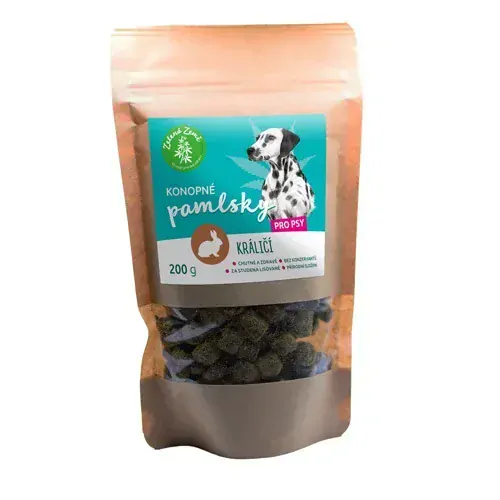 Konopné pamlsky pro psy, příchuť králík 200 g
