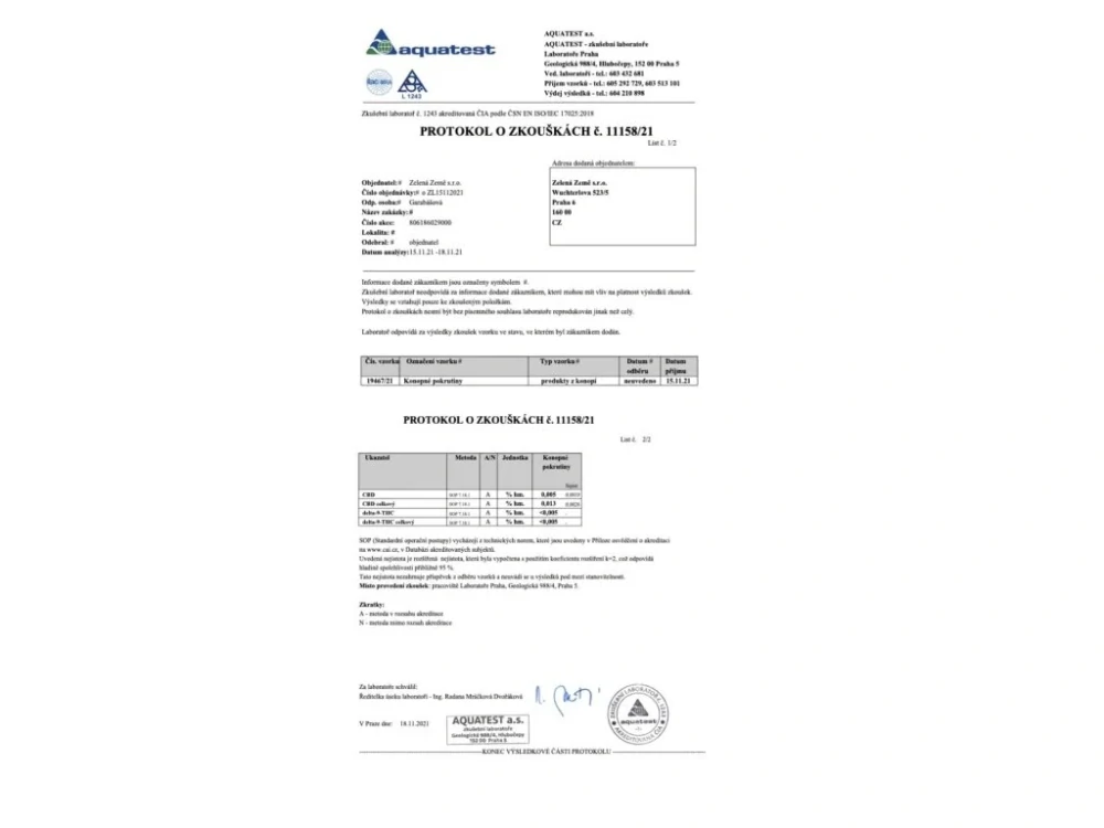 Konopné pokrutiny 1 kg