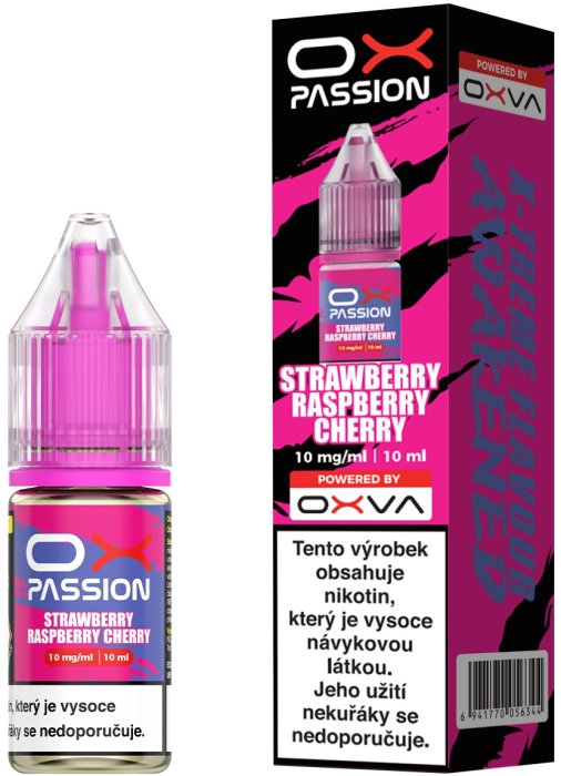 Liquid OXVA OX PASSION Salts Strawberry Raspberry Cherry 10ml - 10mg