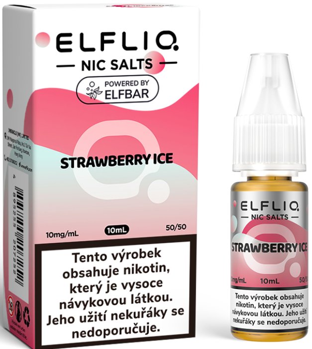 Liquid ELFLIQ Nic SALT Strawberry Ice 10ml - 10mg