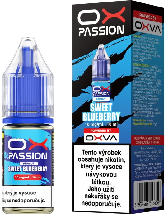 Liquid OXVA OX PASSION Salts Sweet Blueberry 10ml - 10mg