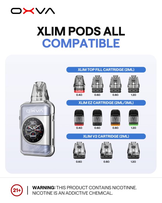 OXVA Xlim SQ Pro 2 elektronická cigareta 1600mAh Blue Shadow