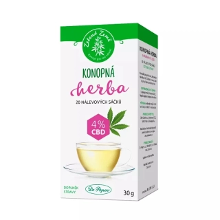 CBD čaj sáčkový 4% CBD, 20 sáčků