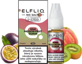 Liquid ELFLIQ Nic SALT Kiwi Passion Fruit Guava 10ml - 10mg