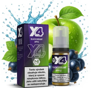 Liquid X4 Bar Juice - Černý rybíz a jablko (Blackcurrant Apple) 10ml - 10mg
