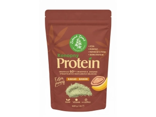 Konopný protein EXTRA jemný (60% bílkovin) kakao banan, 500g