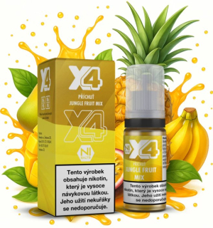 Liquid X4 Bar Juice - Tropické ovoce (Jungle Fruit Mix) 10ml - 10mg