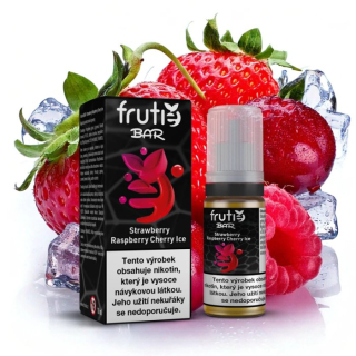 Liquid Frutie BAR Juice - Chladivá jahoda, malina, třešeň (Strawberry Raspberry Cherry Ice) 10ml - 10mg